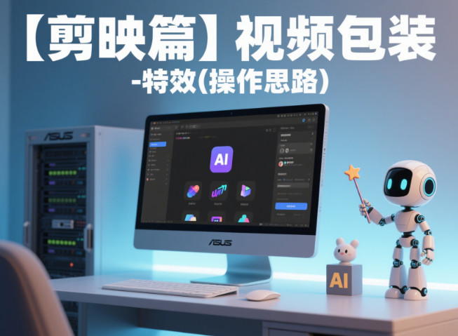 11、AI生成视频零基础入门2025,【剪映篇】视频包装-特效(操作思路)-赢政天下