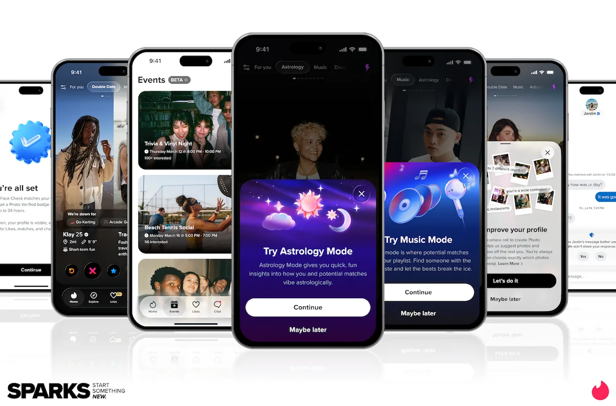 Tinder推线下活动与虚拟速配，重振在线约会魅力