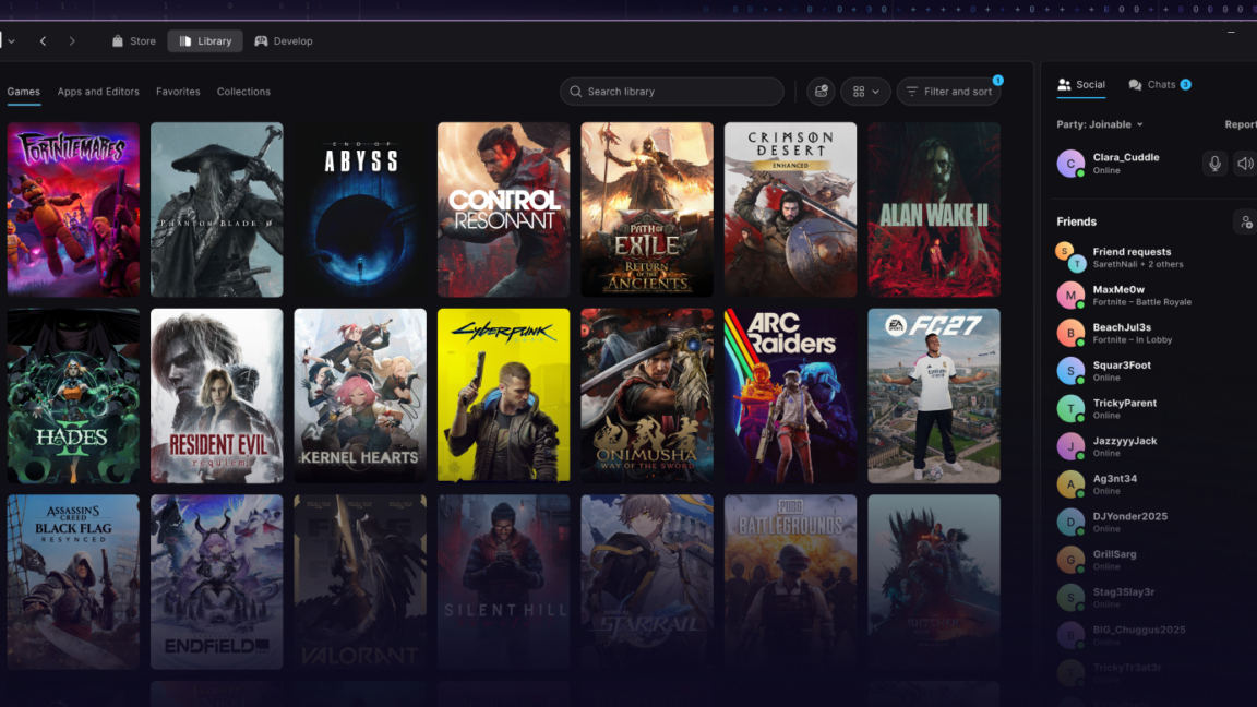 Epic 新启动器号称比 Steam 更快，由 AI 氛围编程打造
